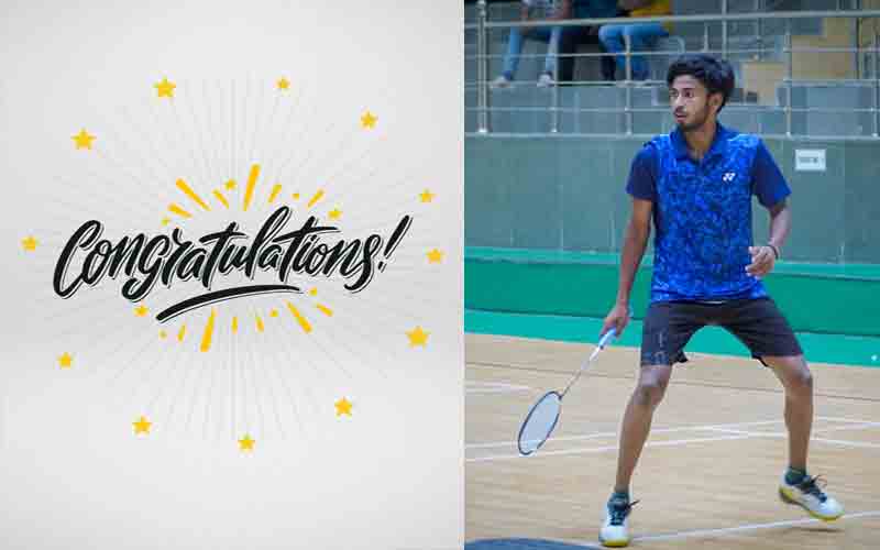 राष्ट्रीय स्तरीय बैडमिंटन प्रतियोगिता के लिए हुआ सिरमौर के रक्षित का चयन