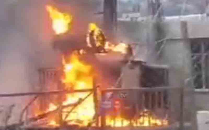 सैंज के बिजली ट्रांसफार्मर में लगी आग