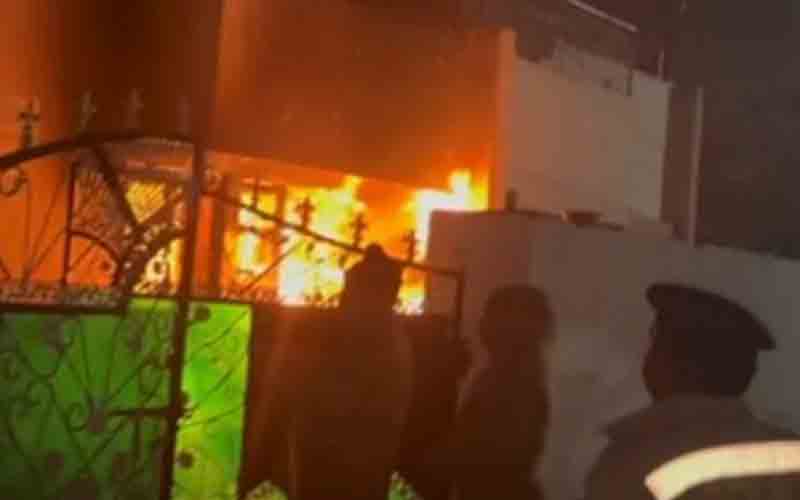 पांवटा के हाउसिंग बोर्ड के मकान में भड़की आग, एक व्यक्ति झुलसा