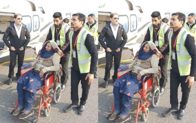 सीएम के आदेशों से 69 वर्षीय बीमार महिला को बड़ा भंगाल से पहुंचाया  टांडा मेडिकल कॉलेज