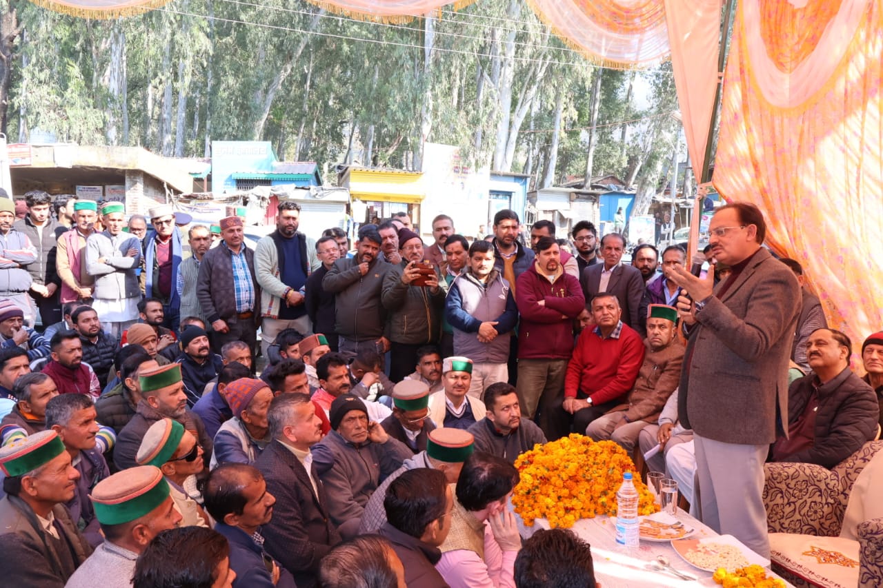 हर्षवर्धन चौहान ने कोटा-पाब में लगाई घोषणाओं की झड़ी, जनसभा को किया संबोधित