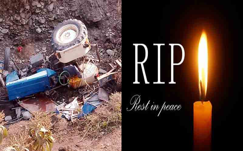 चंबा-तीसा मुख्य मार्ग पर गहरी खाई में गिरा ट्रैक्टर, एक युवक की मौत