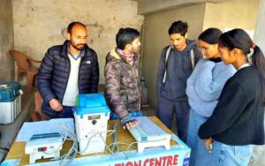 Voters made aware about EVM operation process in Churag and Kanda