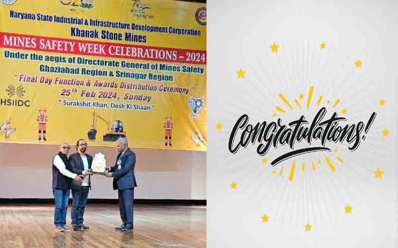 लगातार 34वीं बार बल्दवा लाइम स्टोन खान को मिला सर्वश्रेष्ठ खान पुरस्कार