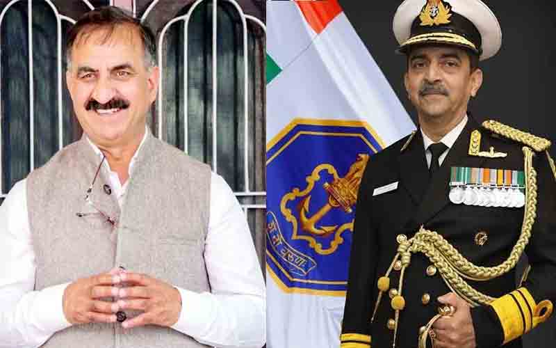 मुख्यमंत्री ने वाइस एडमिरल लोचन सिंह पठानिया को मुख्य हाइड्रोग्राफर बनने पर दी बधाई
