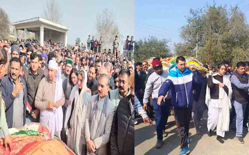 उपमुख्यमंत्री की पत्नी सिम्मी का गोंदपुर जयचंद में किया गया अंतिम संस्कार