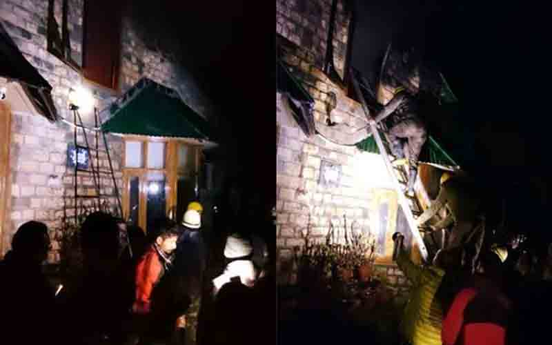 कसौली में मकान में भड़की आग, लाखों का हुआ नुकसान