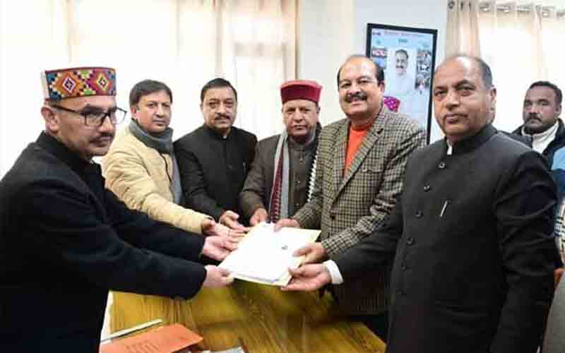 भाजपा से हर्ष महाजन ने राज्यसभा के लिए दाखिल किया नामांकन