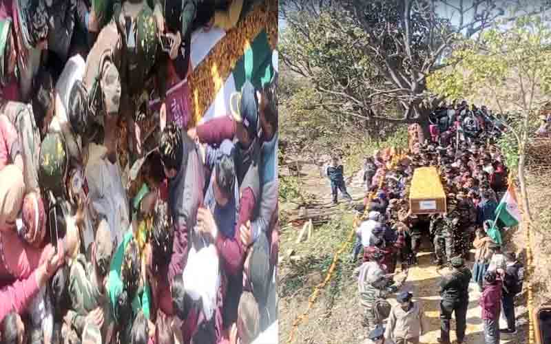 3 दिन बाद पैतृक गांव पहुंची शहीद जवान हैप्पी की पार्थिव देह, नम आंखों से दी अंतिम विदाई