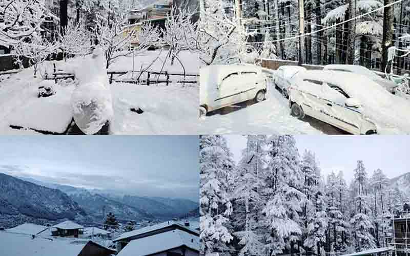 हिमाचल में बर्फबारी से 387 सड़कें अवरुद्ध, 895 बिजली ट्रांसफार्मर भी ठप…..