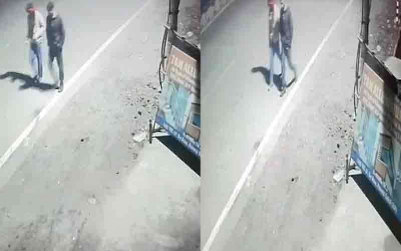 पांवटा में चोरों ने दुकान के ताले तोड़ने की करी कोशिश, सीसीटीवी में हुए कैद
