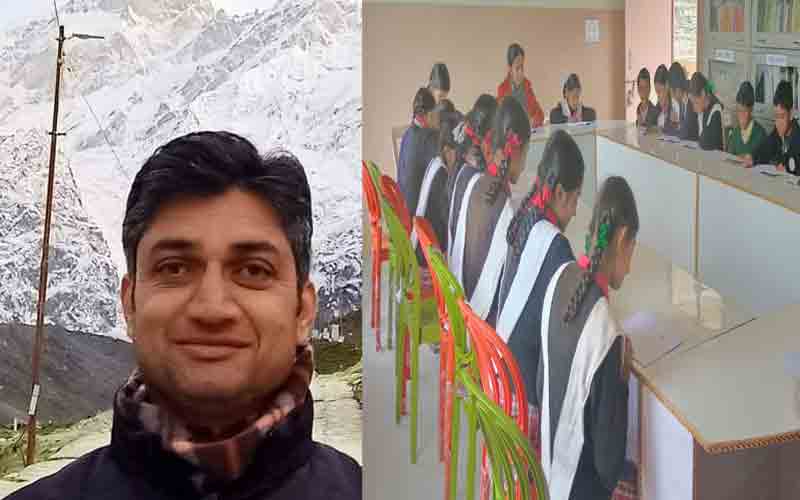 जिप सदस्य सतीश ठाकुर ने छोगटाली स्कूल के पुस्तकालय के लिए दान दी 21 कुर्सियां