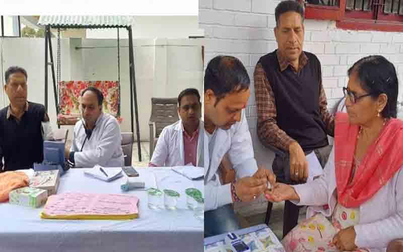 जिला के झलेड़ा व चढ़तगढ़ में आयुष विभाग ने लगाया निःशुल्क चिकित्सा शिविर