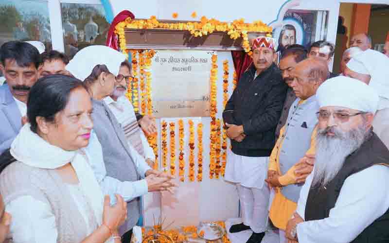 उपमुख्यमंत्री ने भदसाली में रखी गुरू रविदास सामुदायिक भवन की आधारशिला