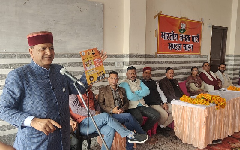 नाहन विधानसभा क्षेत्र के विकास को लगा ग्रहण- बिंदल