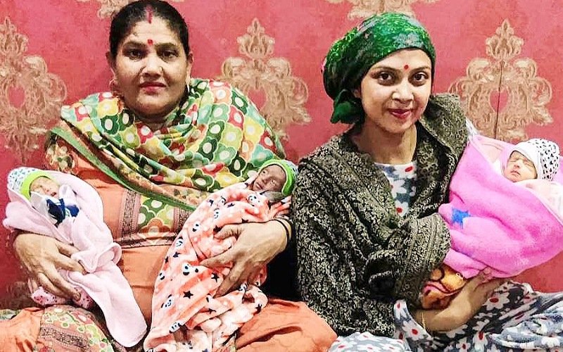 महिला ने दिया 3 बच्चों को जन्म, तीनों बच्चे स्वस्थ
