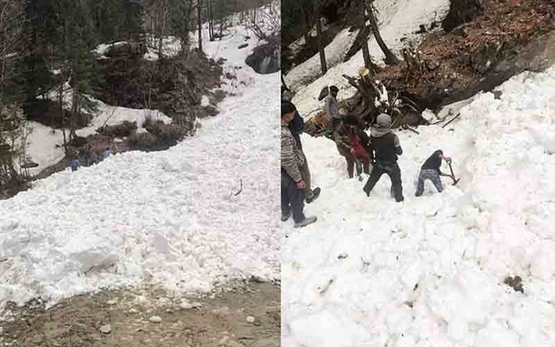 मनाली में हिमस्खलन की चपेट में आने से दबा व्यक्ति, बचाव अभियान जारी