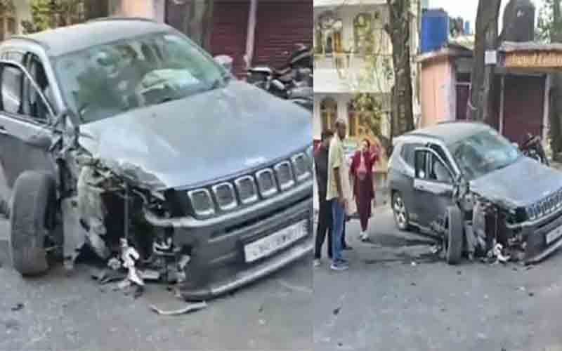 सोलन में अज्ञात वाहन से टकराई कार, हादसे में….