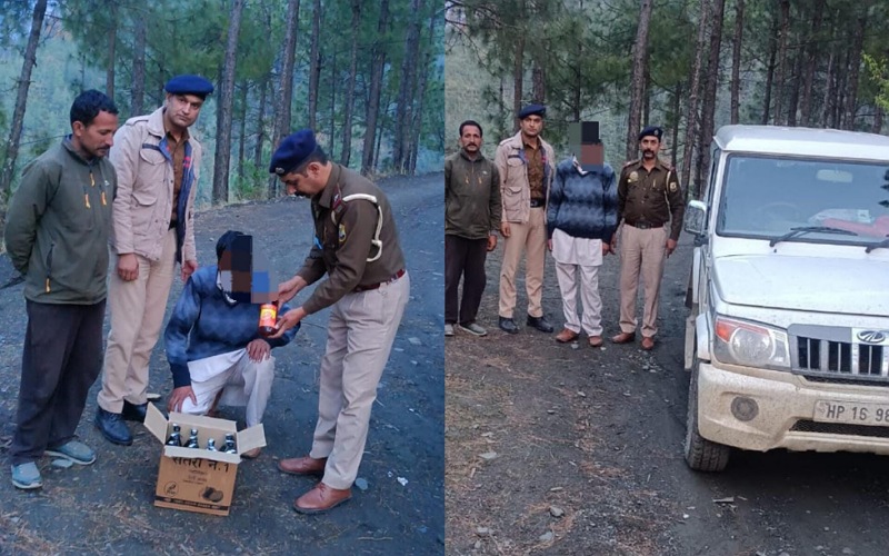 पुलिस ने राजगढ़ में देसी शराब की 28 पेटियों सहित धरा आरोपी