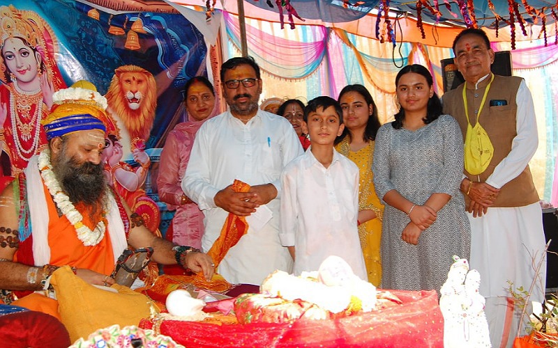 श्री नर्मदेश्वर महादेव शिव मंदिर अंबेहडा रामकिशन में शिव महापुराण कथा का हुआ समापन