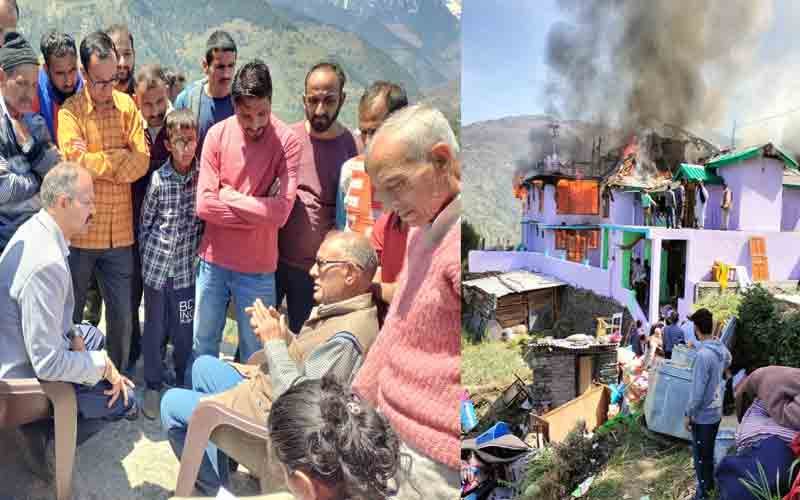 एसडीएम चुराह ने अग्निकांड से प्रभावित परिवार को उपलब्ध करवाई आर्थिक सहायता