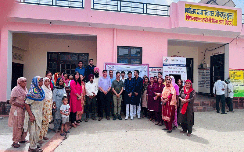 गोंदपुर बुल्ला व भडियारां में मतदान प्रतिशतता बढ़ाने हेतु ग्रामीण किए जागरूक