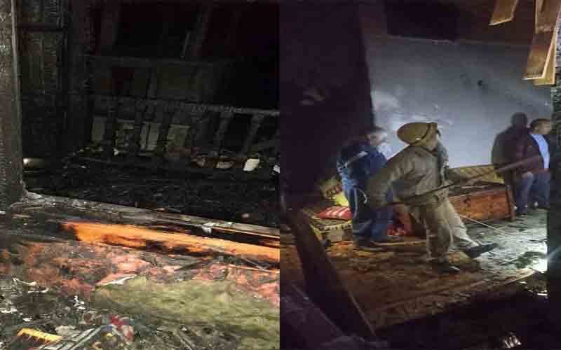 मकान की तीसरी मंजिल में हुआ भीषण अग्निकांड, लाखों का नुकसान