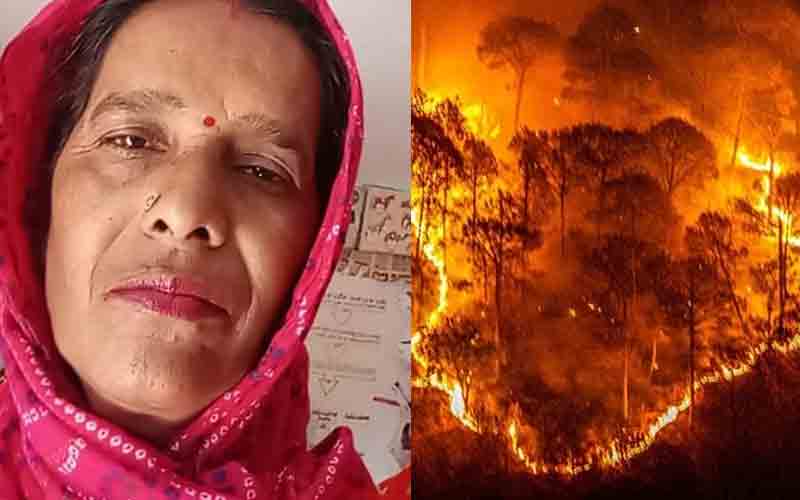 जंगल में लगी आग के धुएं से आंगनबाड़ी कार्यकर्ता का घुटा दम, हुई मौत