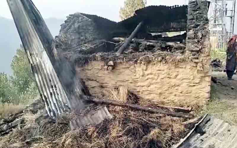 आग की भेंट चढ़ी पशुशाला, जिंदा जली दुधारू गाय व बछड़ी