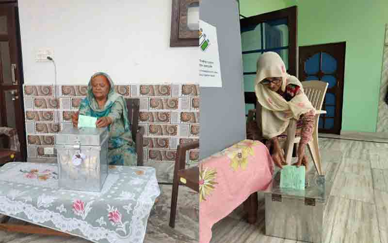 बुजुर्ग और दिव्यांग मतदाता बखूबी निभा रहे अपनी जिम्मेदारी- डीसी