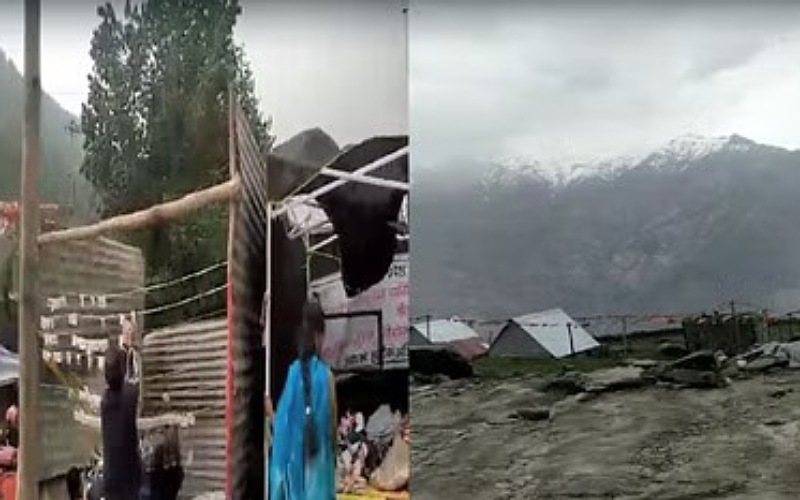 अंधड़ का कहर: कुल्लू में कई दुकानों की उड़ी छतें