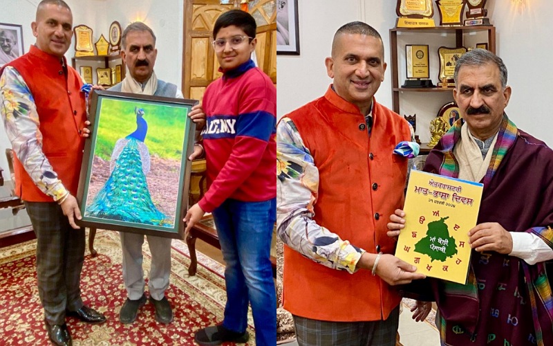 सीएम को ‘प्राइड ऑफ पिकाॅक इज गलोरी ऑफ इंडिया’ सचित्र कलाकृति की भेंट