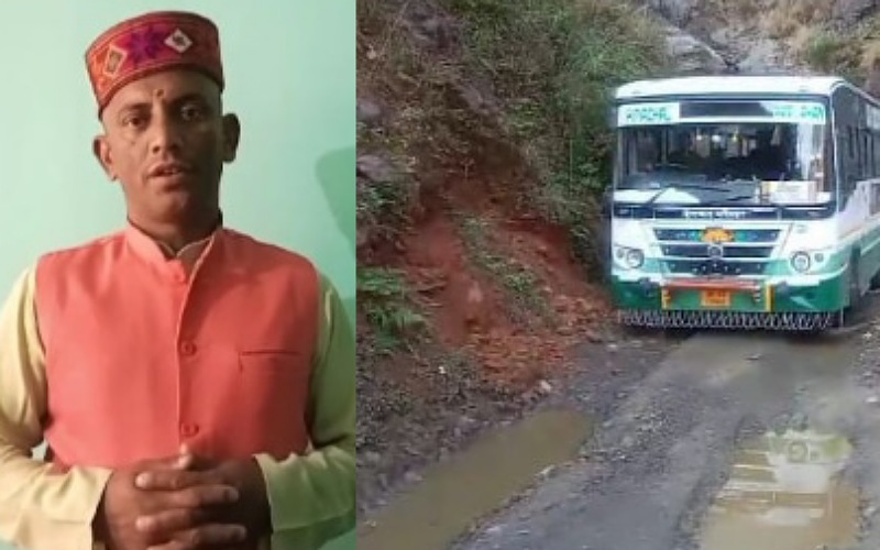 रोनहाट रास्त तांदियो रोड में सफर करना किसी जोखिम से कम नहीं- रणदीप शर्मा