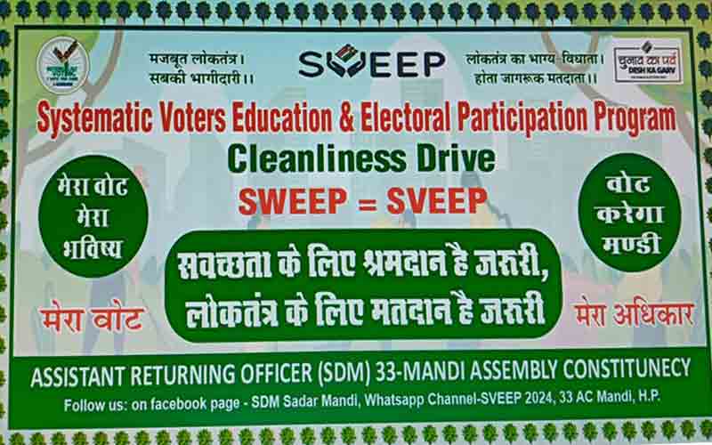 वोटर जागरूकता के लिए जिला में कल चलाया जाएगा विशेष स्वच्छता अभियान