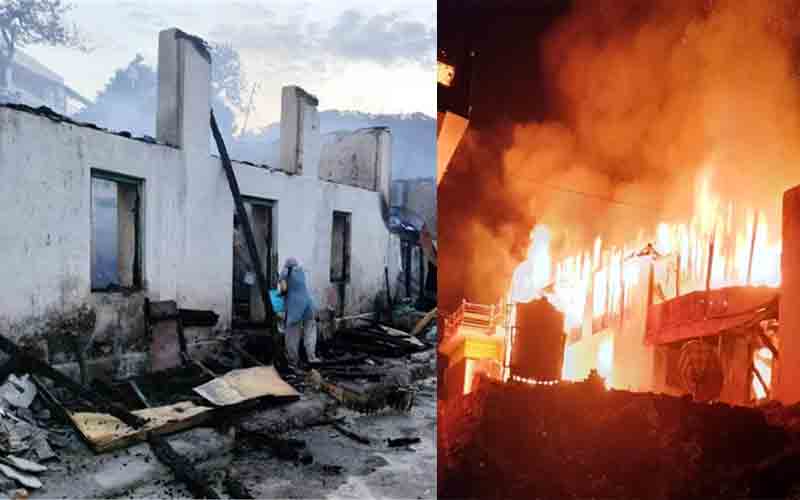 टकारला गांव में पशुशाला में आग लगने से 4 बकरियां जल गई