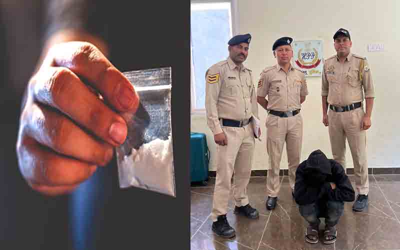हिमाचल में उत्तर प्रदेश के 19 वर्षीय युवक से चिट्टे की खेप बरामद, गिरफ्तार