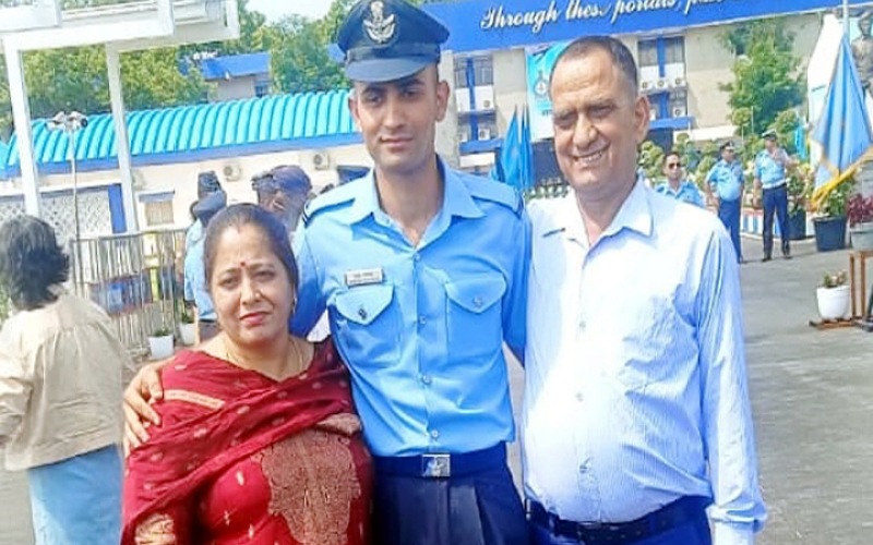 भारतीय वायु सेना में फ्लाइट लेफ्टिनेंट बना कांगड़ा का सुशांत