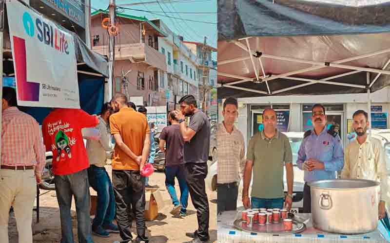 एसबीआई लाइफ सोलन ब्रांच ने निर्जला एकादशी पर लगाई छबील