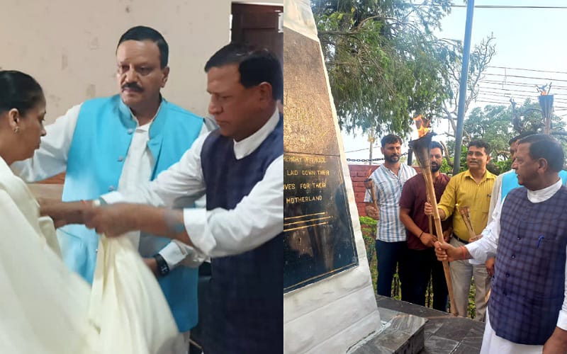 नाहन में मशाल जुलूस में शामिल हुए भाजपा प्रदेशाध्यक्ष डा. राजीव बिंदल