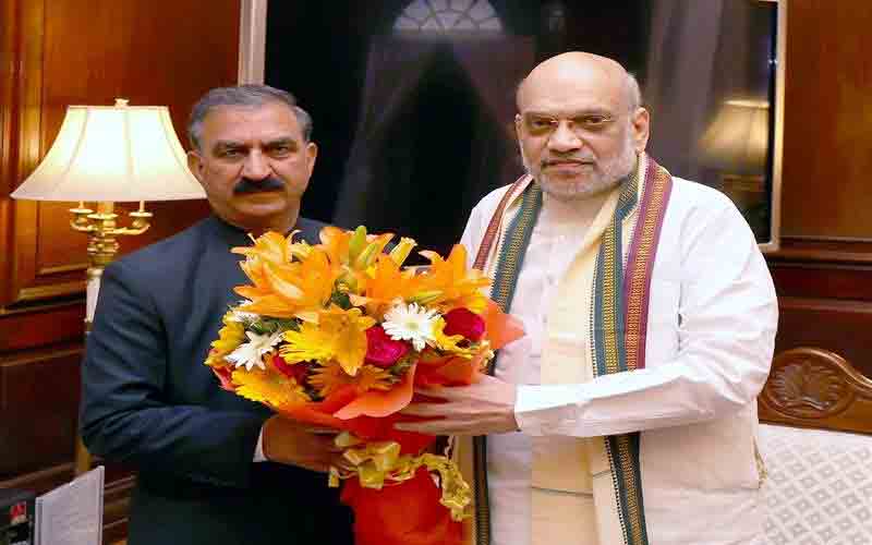 मुख्यमंत्री सुक्खू ने नई दिल्ली में केंद्रीय गृह मंत्री अमित शाह से की भेंट