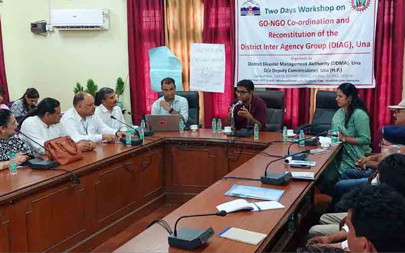 जिला ऊना में बेहतर आपदा प्रबंधन को लेकर दो दिवसीय कार्यशाला संपन्न