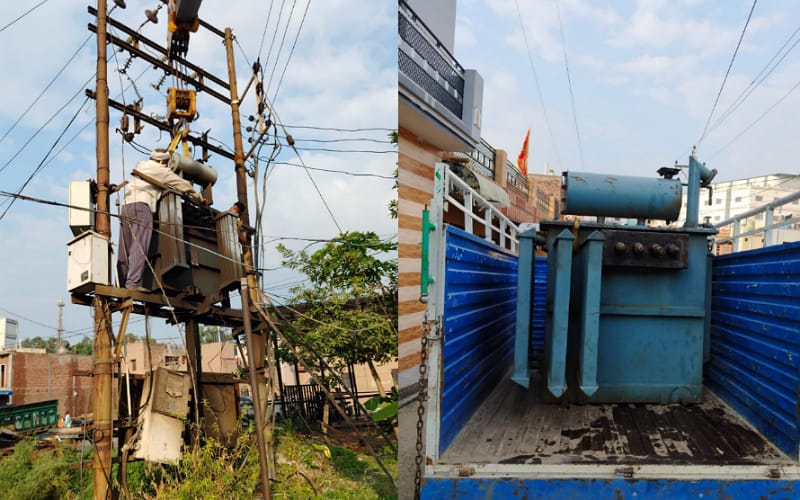 ट्रांसफार्मर जला तो विधायक ने 10 घंटे के भीतर लगवा दिया दूसरा