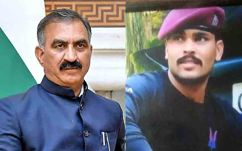 मुख्यमंत्री ने लांस नायक प्रवीन शर्मा के निधन पर शोक किया व्यक्त