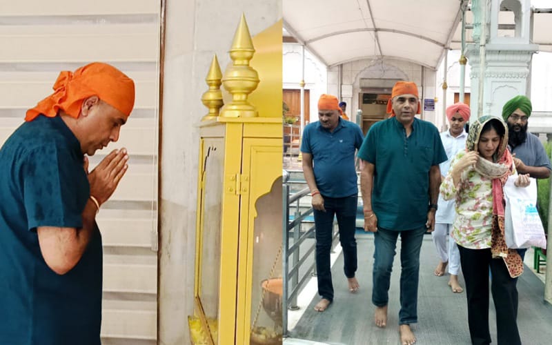 सेना के मेजर जनरल भरत मेठानी ने गुरुद्वारा पांवटा साहिब में परिवार सहित नवाया शीश