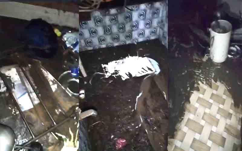 नाहन के अमरपुर मोहल्ले में भारी बारिश का कहर, घरों और दुकानों में घुसा पानी