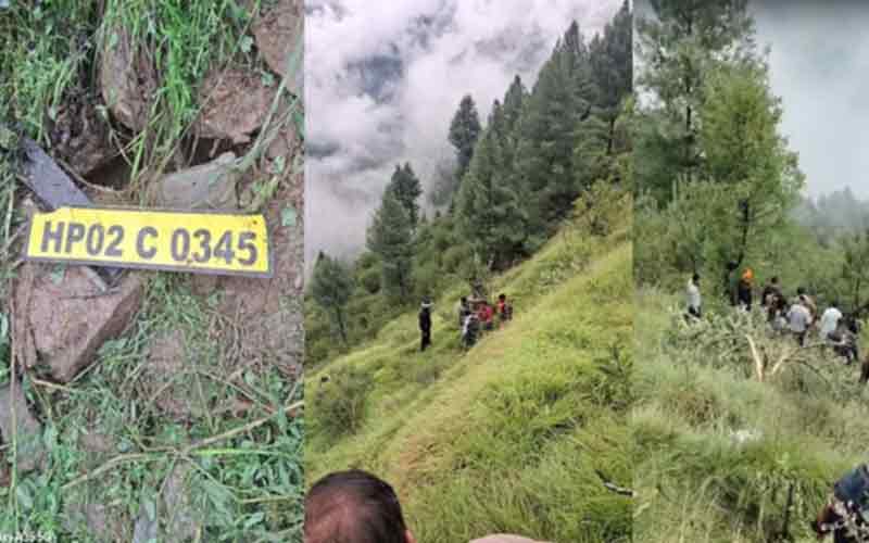 मणिमहेश यात्रा पर जा रहे श्रद्धालुओं की गाड़ी खाई में गिरी, चार की मौत