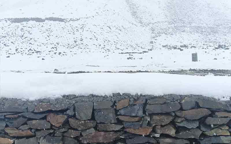 किन्नौर में बर्फबारी जारी, निचले इलाकों में बारिश का दौर