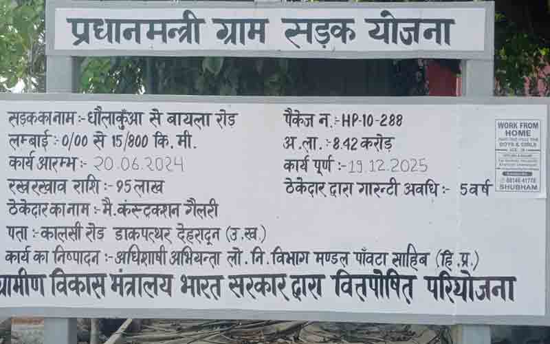 धौलाकुआं-बायला सड़क का होगा कायाकल्प : 14 करोड़ रुपये से सुधरेगी सड़क की हालत