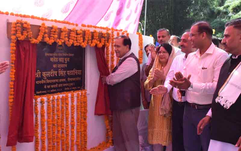 विधानसभा अध्यक्ष कुलदीप सिंह पठानिया ने मलेड़़ पुल का किया लोकार्पण