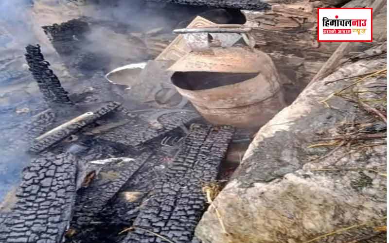 सिलेंडर फटने से रसोई में आग, महिला झुलसी, सारा सामान राख